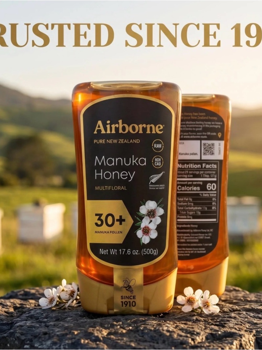 Manuka Honey 30+ Multifloral - Pure New Zealand (Golden Amber)